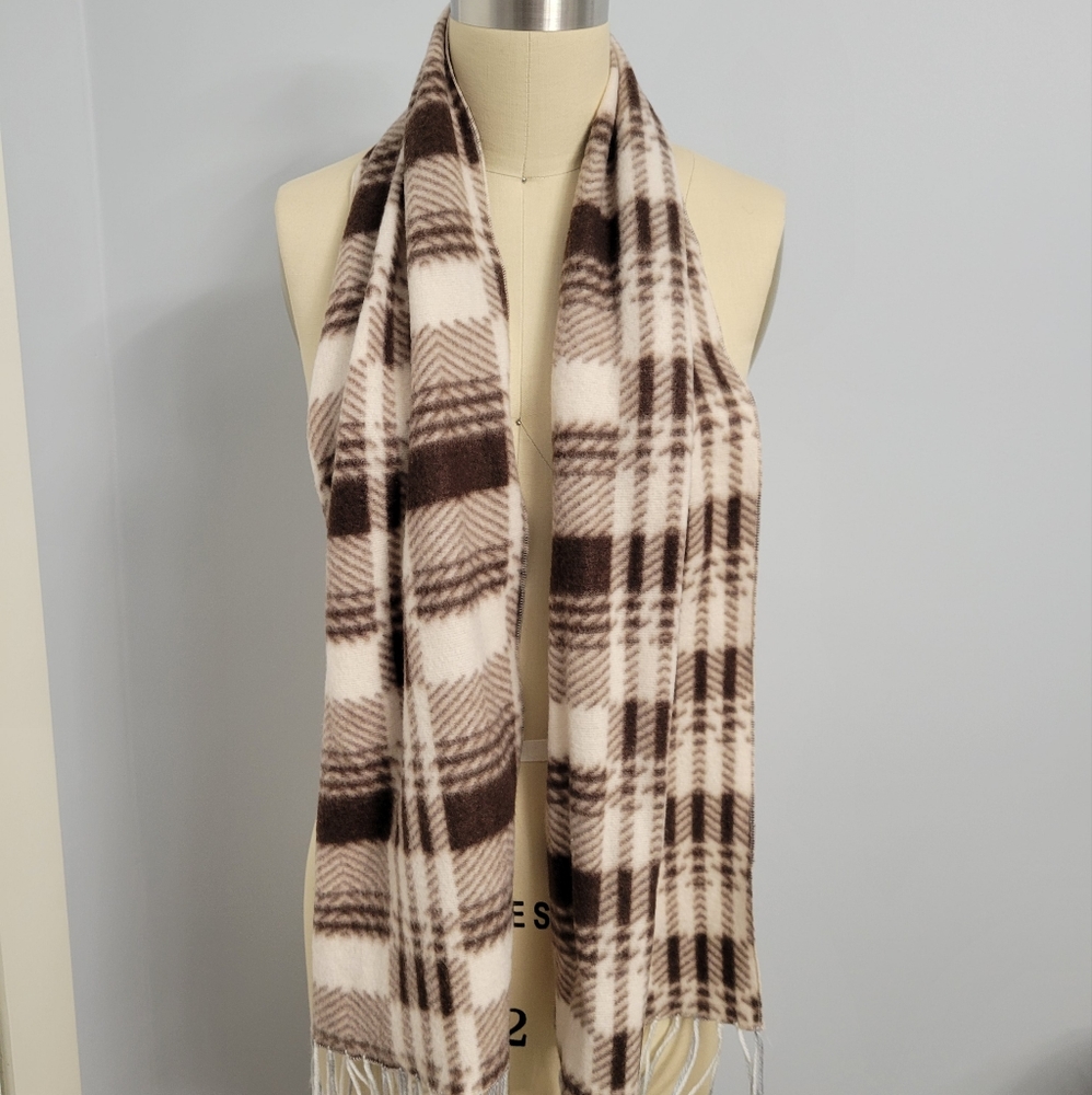 Wool Brown Beige, Baby blue wool scarf